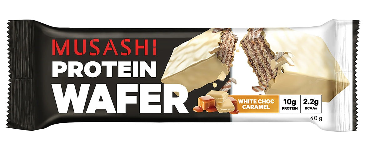 Musashi Protein Wafer Bar White Chocolate Caramel 40g