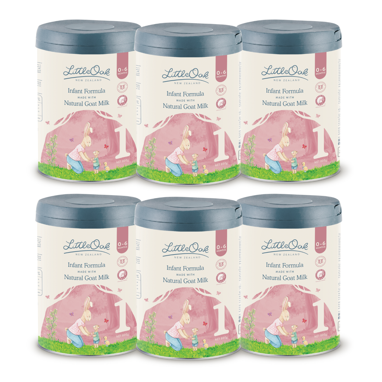 Công thức nhỏ của trẻ sơ sinh với sữa dê tự nhiên Giai đoạn 1 800G x 6 Gói [Giao hàng miễn phí ở AUS]