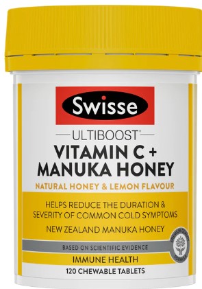 Swisse Ultiboost Vitamin C + Manuka Honey 120 Tablets (EXP: 01/11/2026)