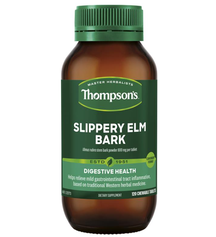 Thompson's Slippery Elm Bark 120 Chewable Tablets (EXP: 01/01/2026)