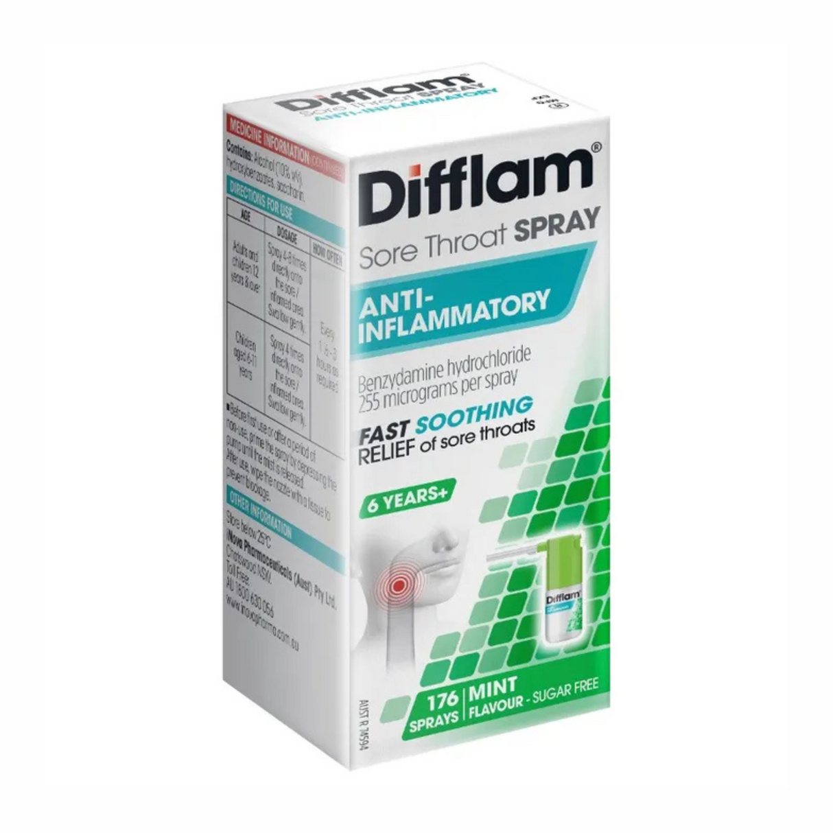 Difflam Sore Throat Spray Anti-Inflammatory 6 Years+ 30ml (EXP: 30/12/2025)
