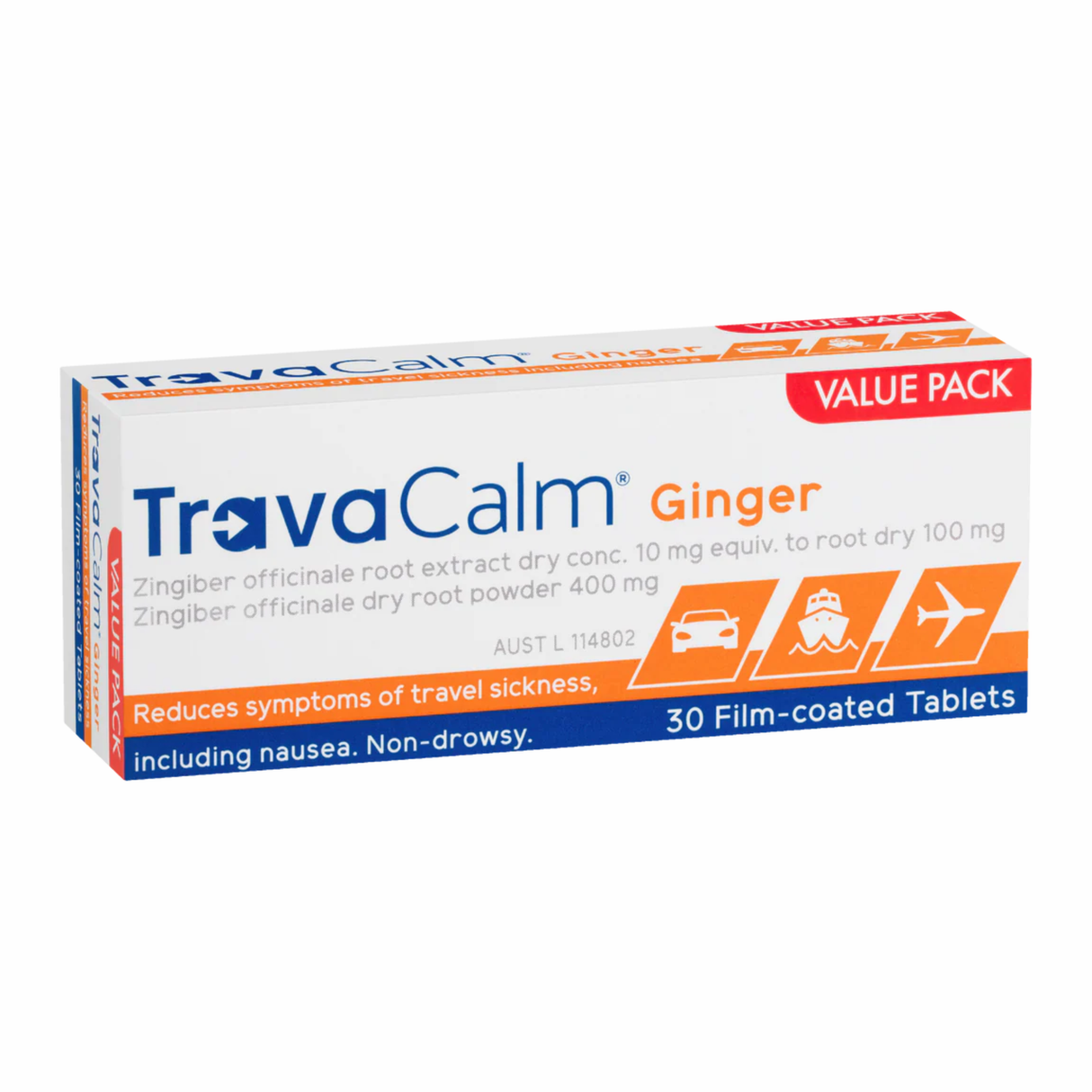 TravaCalm Ginger 30 Tablets (EXP: 01/01/2026)