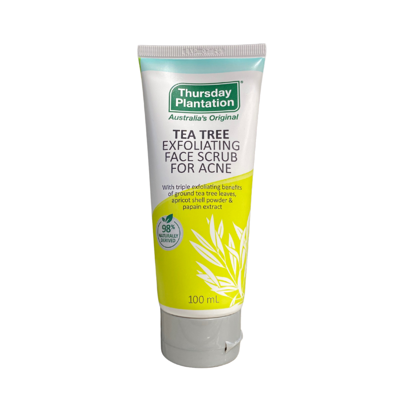 Thursday Plantation Tea Tree Exfoliating Face Scrub For Acne 100mL (EXP: 01/07/2026)