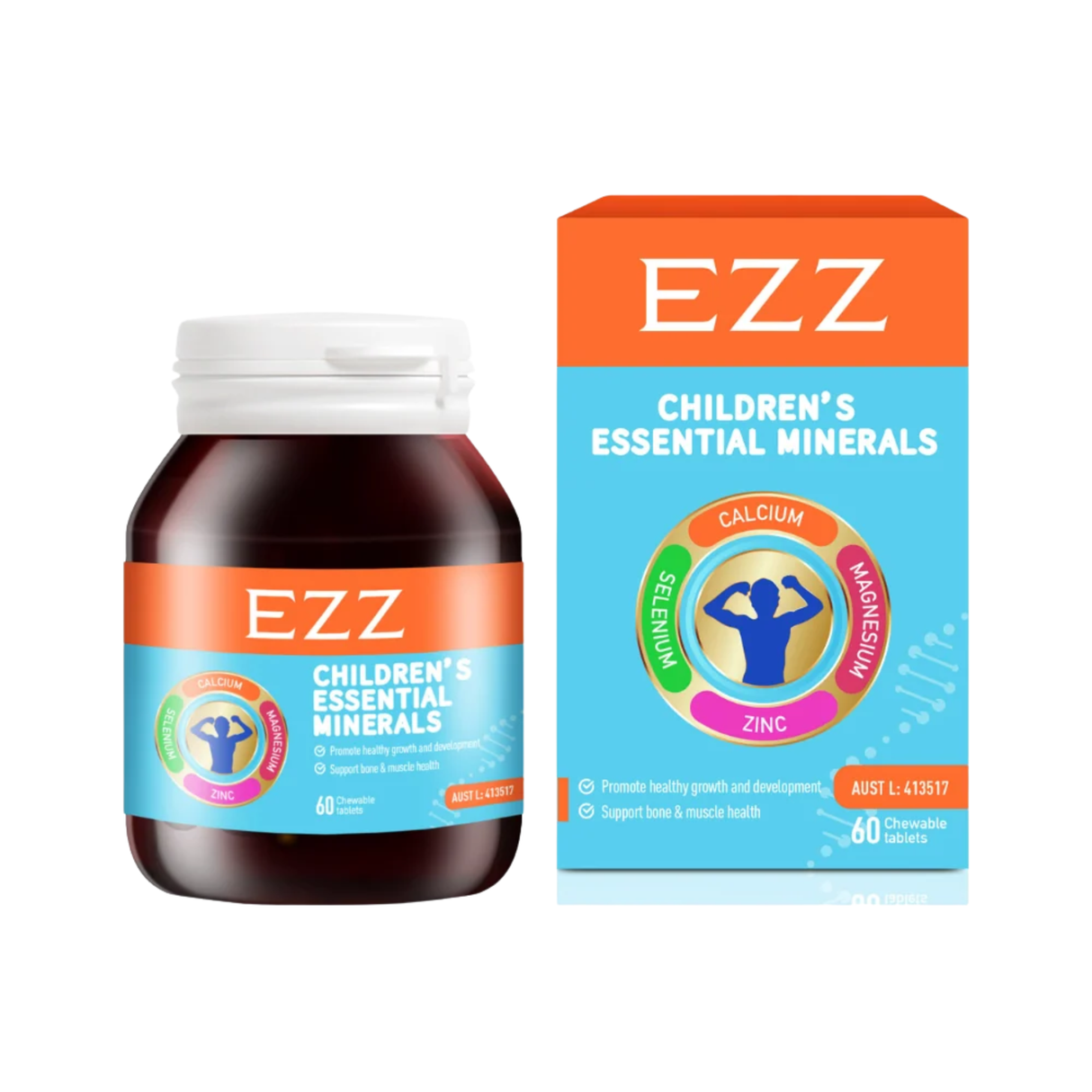 EZZ Children's Essential Minerals 60 Chews (EXP: 01/01/2027)