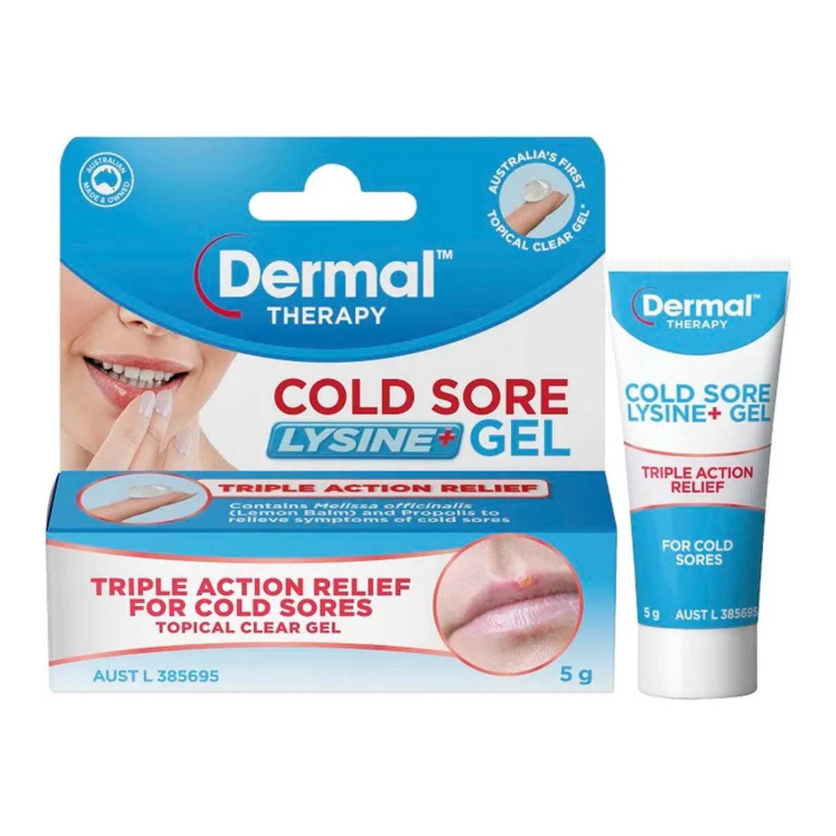 ダーマルセラピー 口唇ヘルペス リジン+ ジェル 5g (EXP: 01/03/2026)