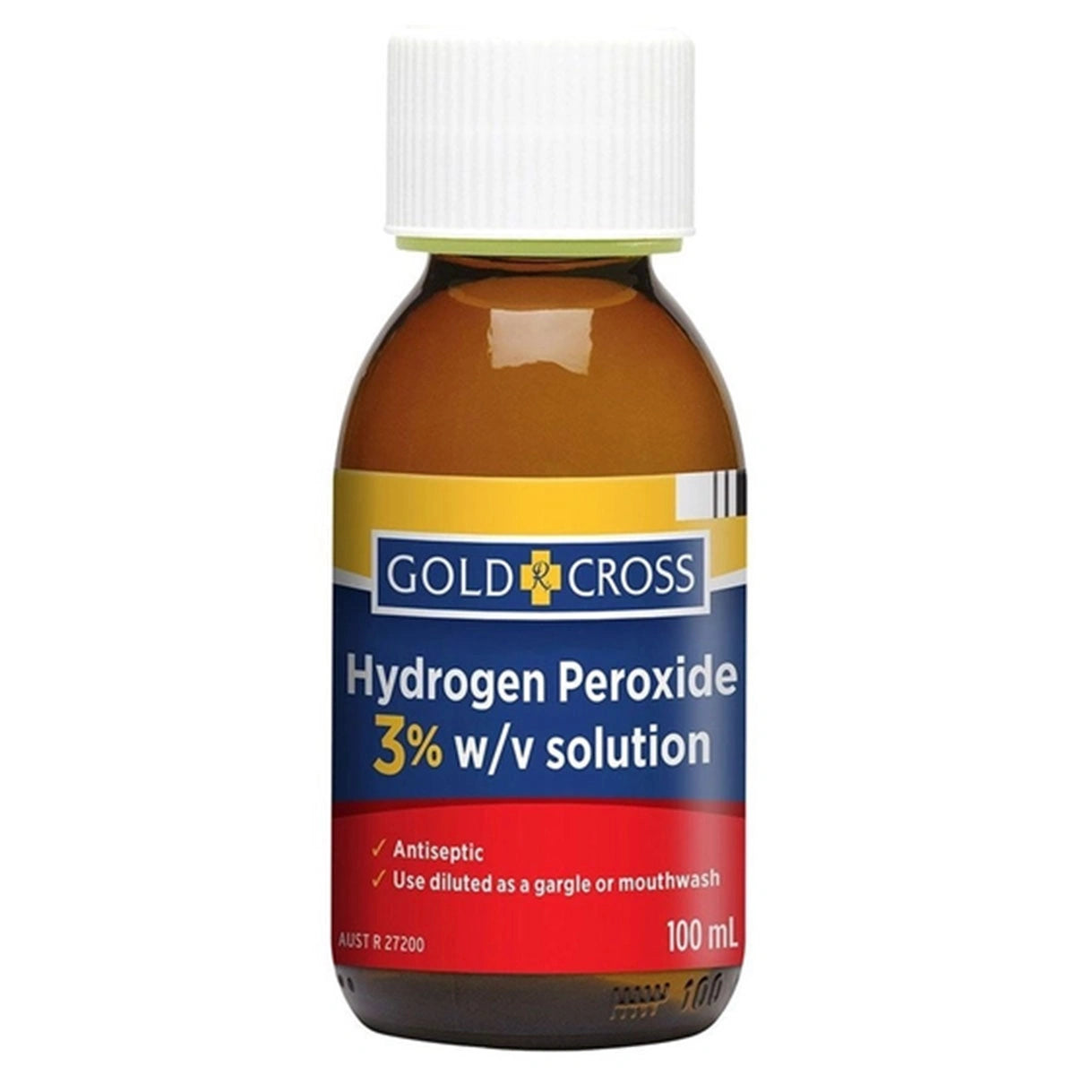 Gold Cross Hydrogen Peroxide 3% W/V Solution 100mL (EXP: 01/04/2026)