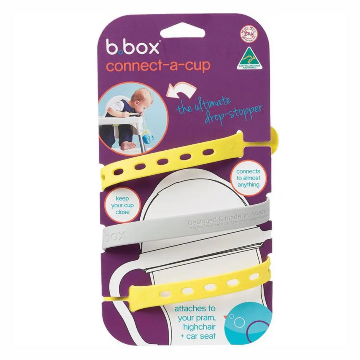 B.Box Connect-A-Cup Strap Lemon Sherbet
