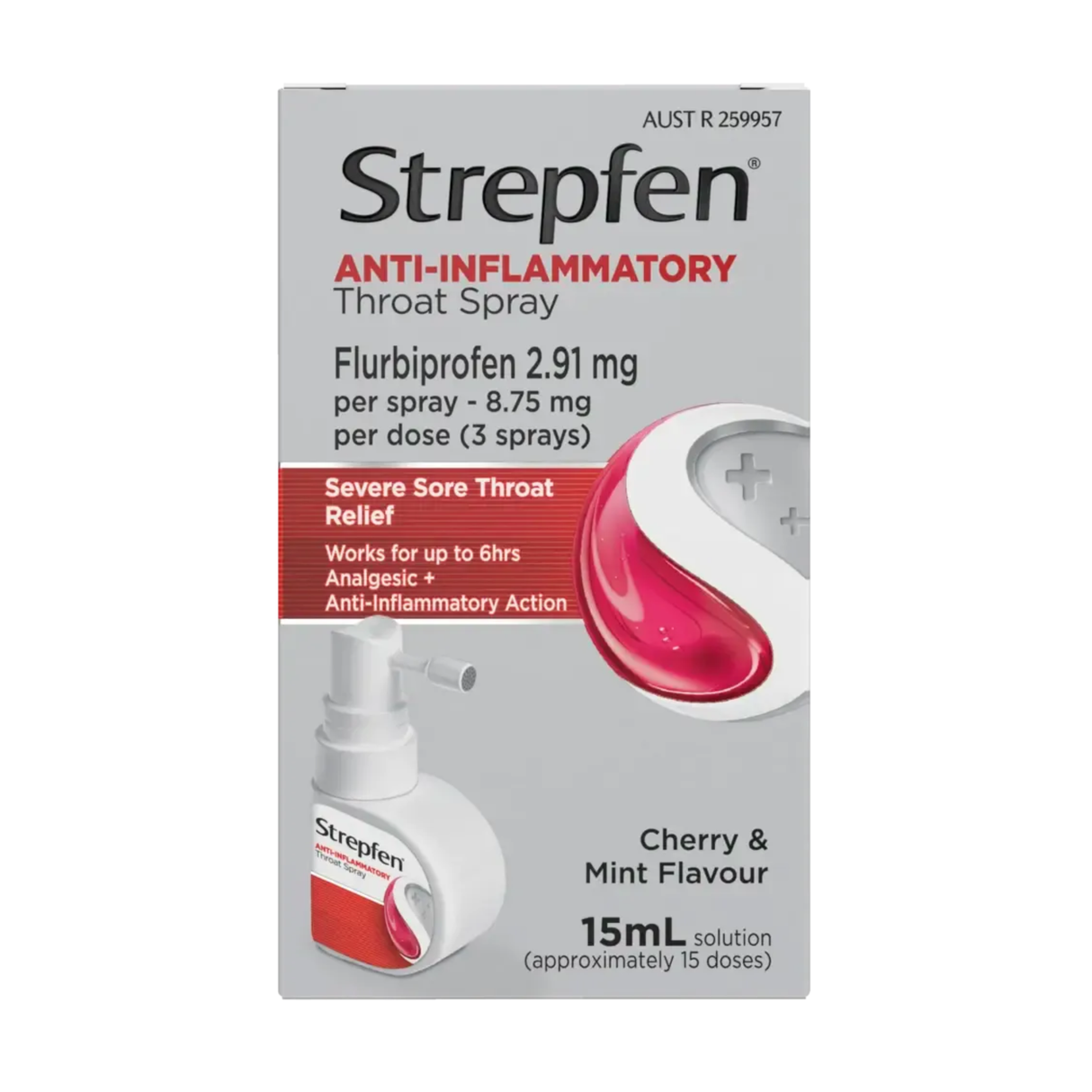 Strepsils Anti-Inflammatory Throat Spray 15ML (EXP: 01/11/2026)