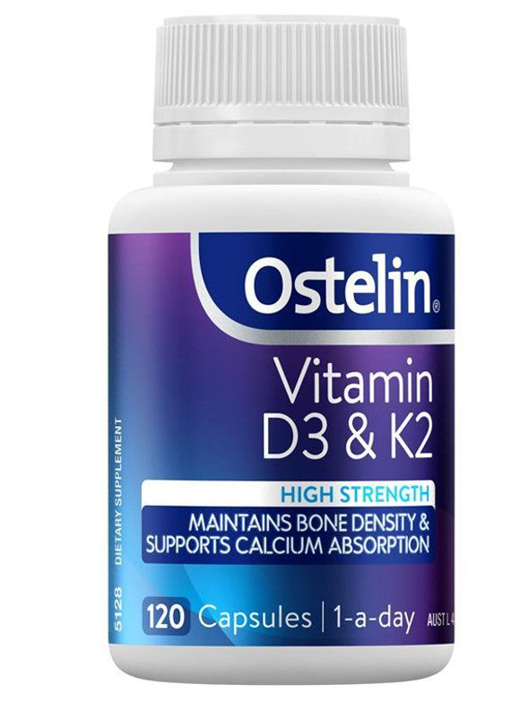 Ostelin Vitamin D3 & K2 High Strength 120 Capsules