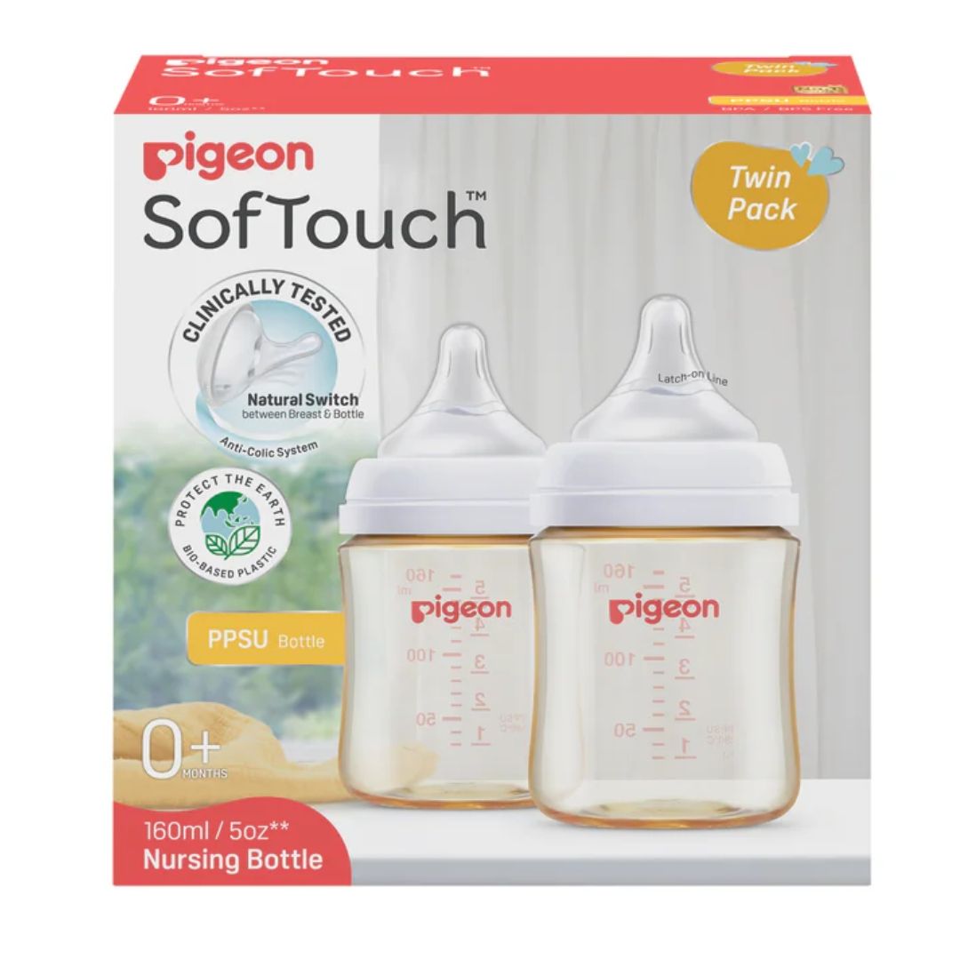 Pigeon Softouch BPP Bottle PPSU Twin Pack 0m+ 160mL