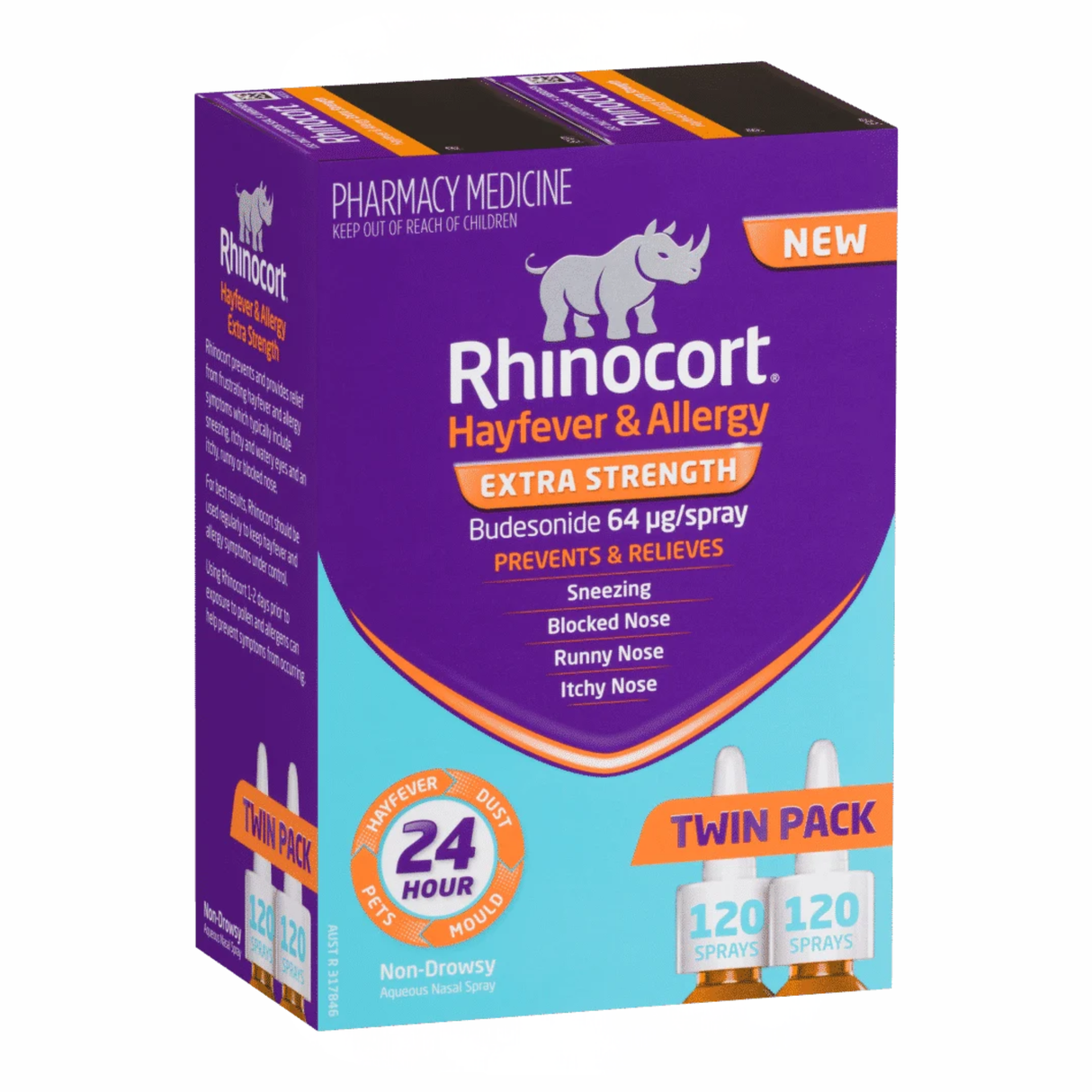 Rhinocort Hayfever & Allergy Extra Strength Nasal Spray 2 x 120 Doses (S2) (EXP: 01/07/2026)