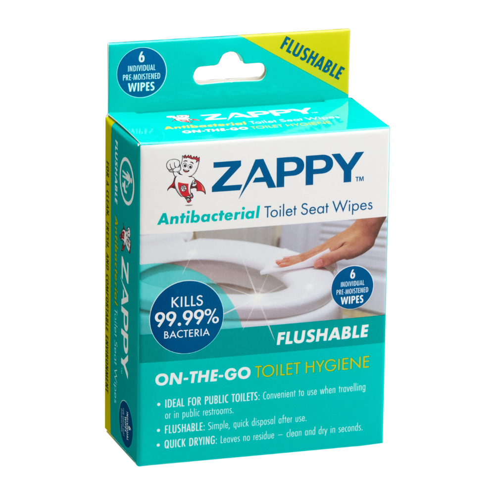 Zappy Antibacterial Toilet Seat 6 Wipes