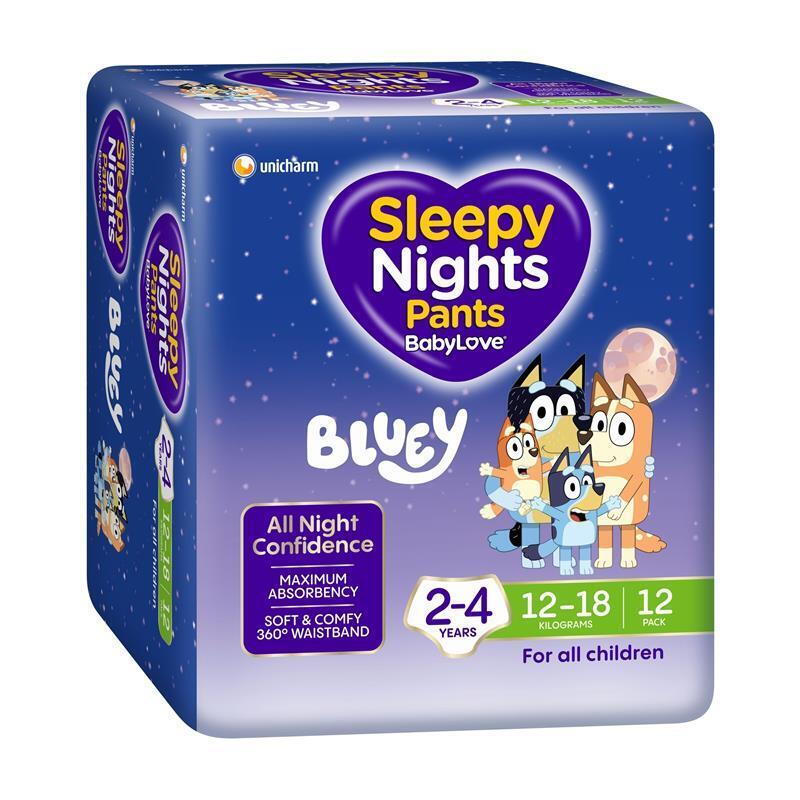 BabyLove Sleepy Nights Pants For Boys and Girls 12-18kg 2-4yrs 12 pack