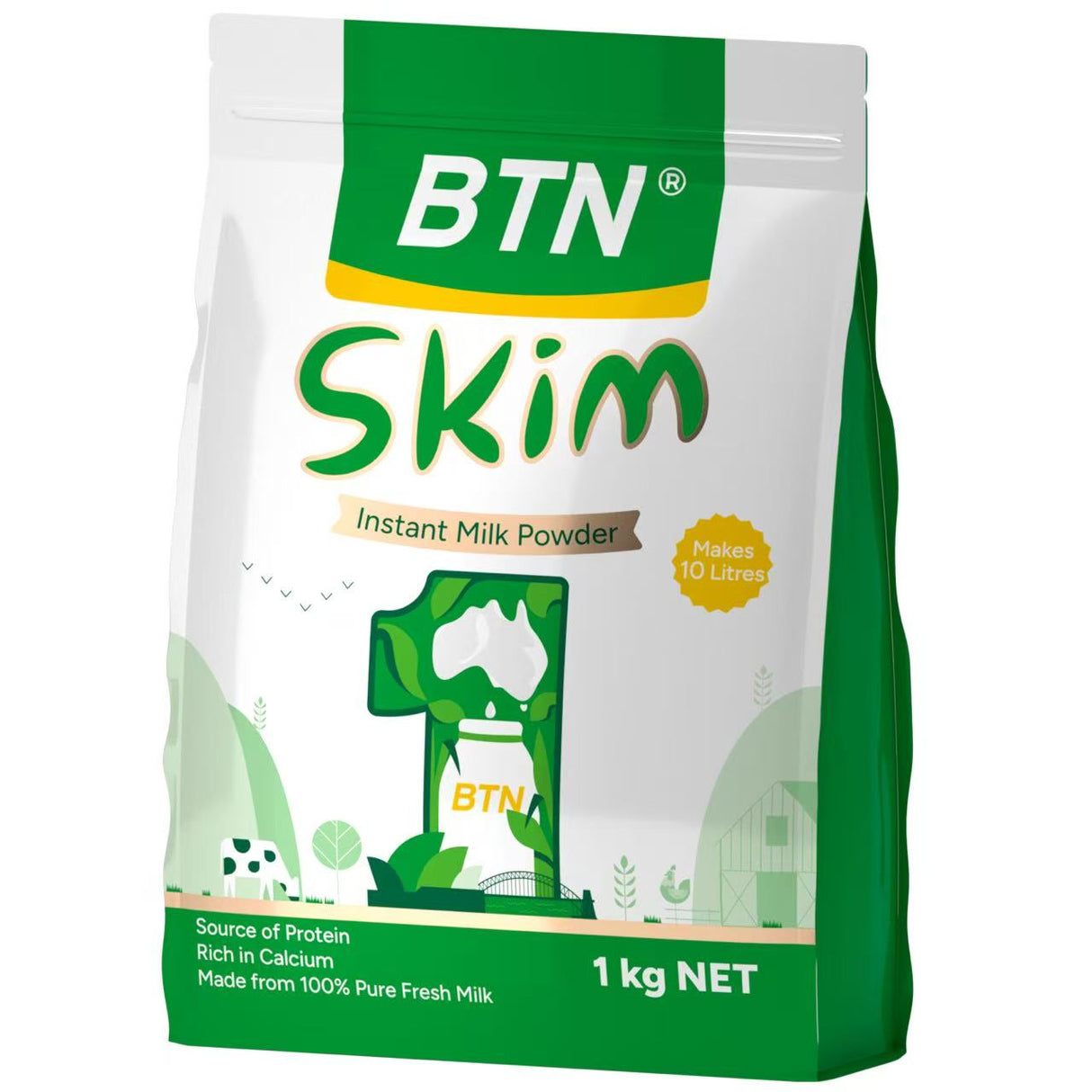 BTNature Skim Instant Milk Powder (Bag) 1kg