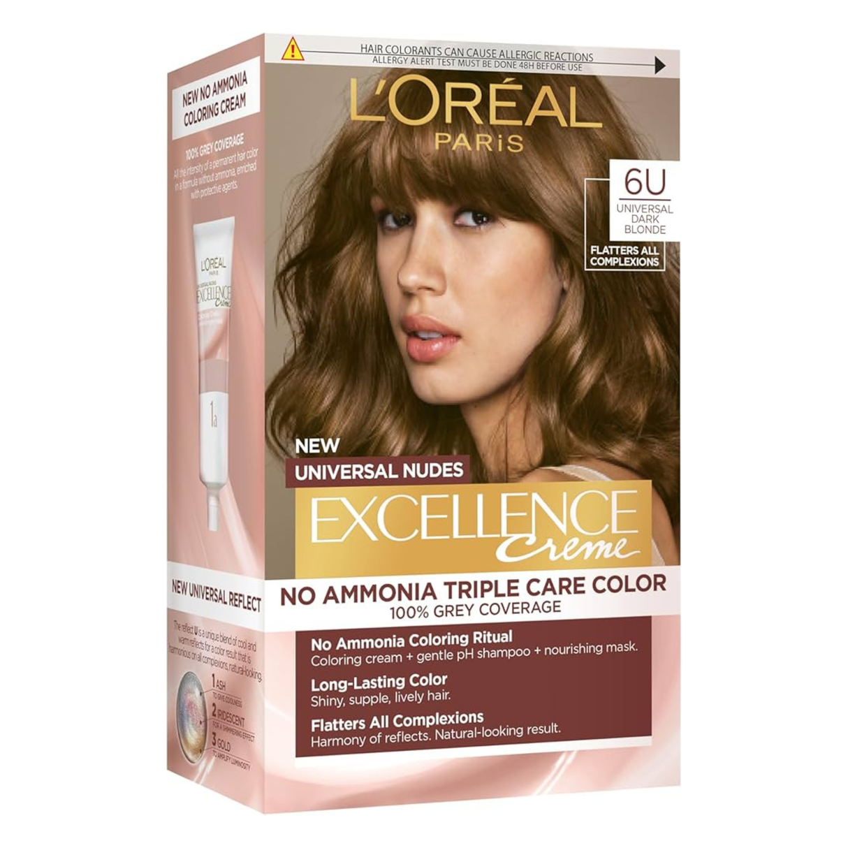 L'Oreal Paris Excellence Creme Hair Colour 6U Universal Nudes Dark Blonde