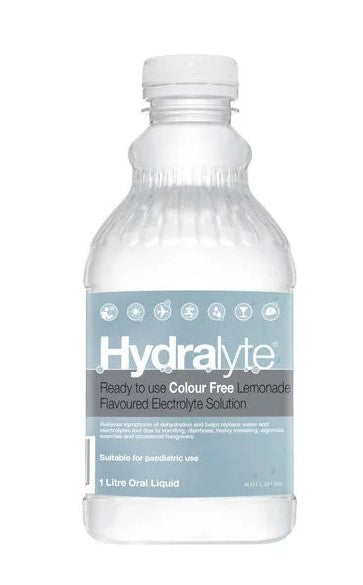 Hydralyte Lemonade Colour Free Solution 1L (EXP: 01/04/2026)