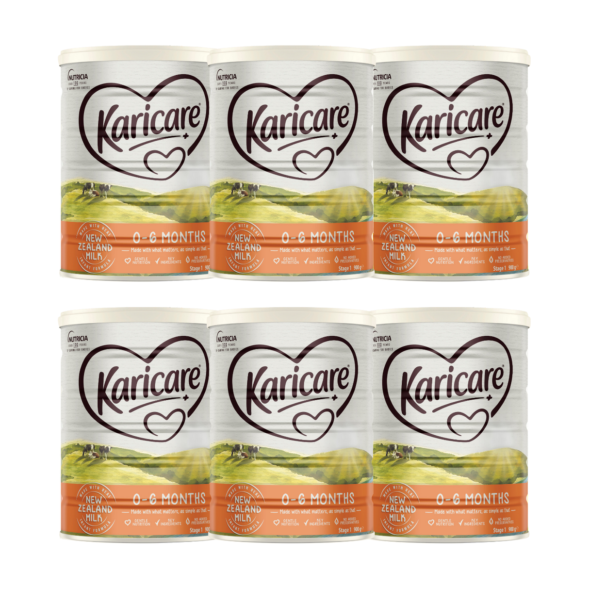 Karicare+ Baby Infant Formula 0-6 Months Stage 1 900g X 6 BUNDLE