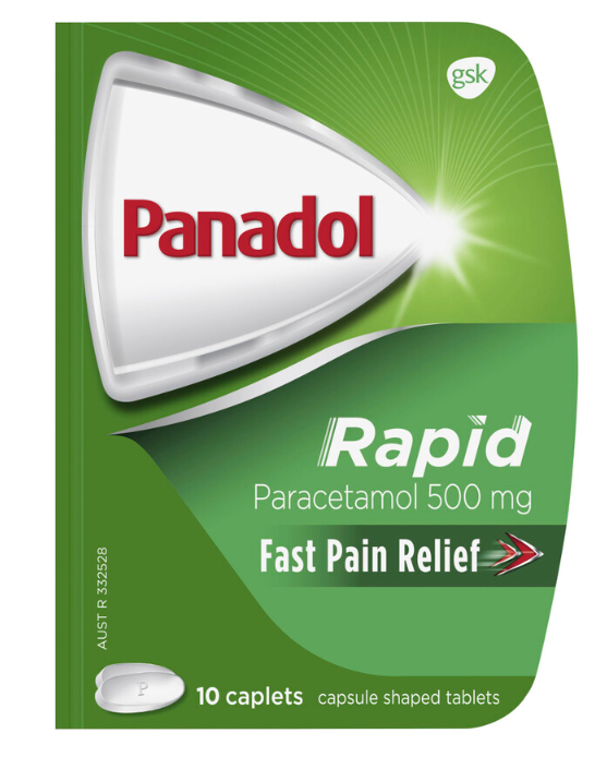 Panadol Rapid Paracetamol 500มก. 10 แคปซูล (S2) (EXP: 01/07/2026)