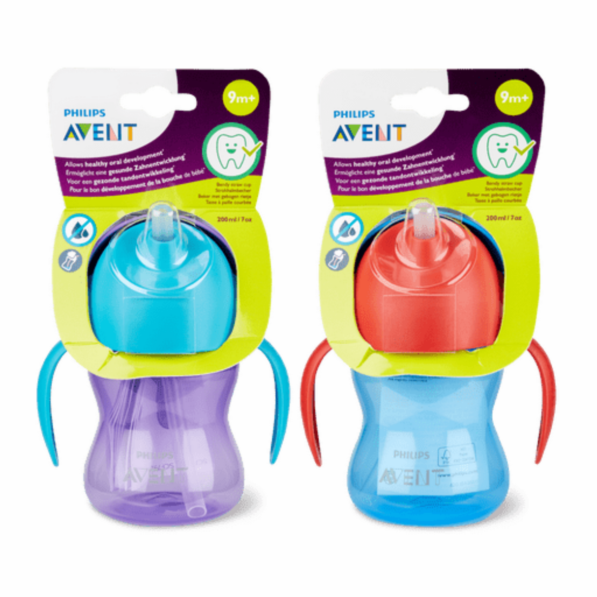 Philips Avent Bendy Straw Cup với tay cầm (màu ngẫu nhiên) - 200ml