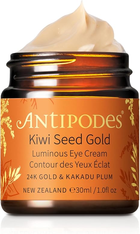 Antipodes Kiwi Seed Gold 24K Gold and Kakadu Plum Eye Cream 30mL