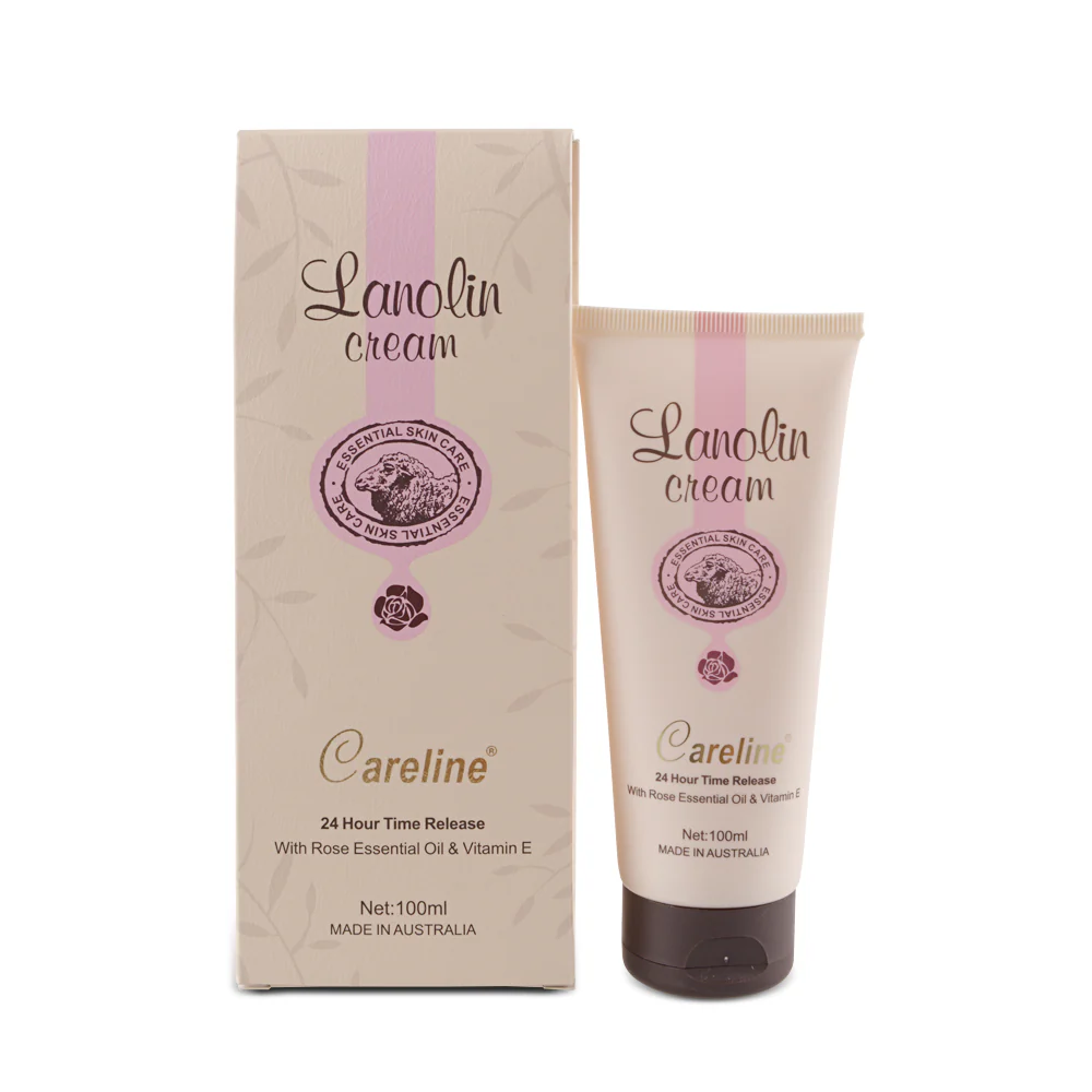 Careline Lanolin Cream with Rose Essential Oil & Vitamin E 100ml