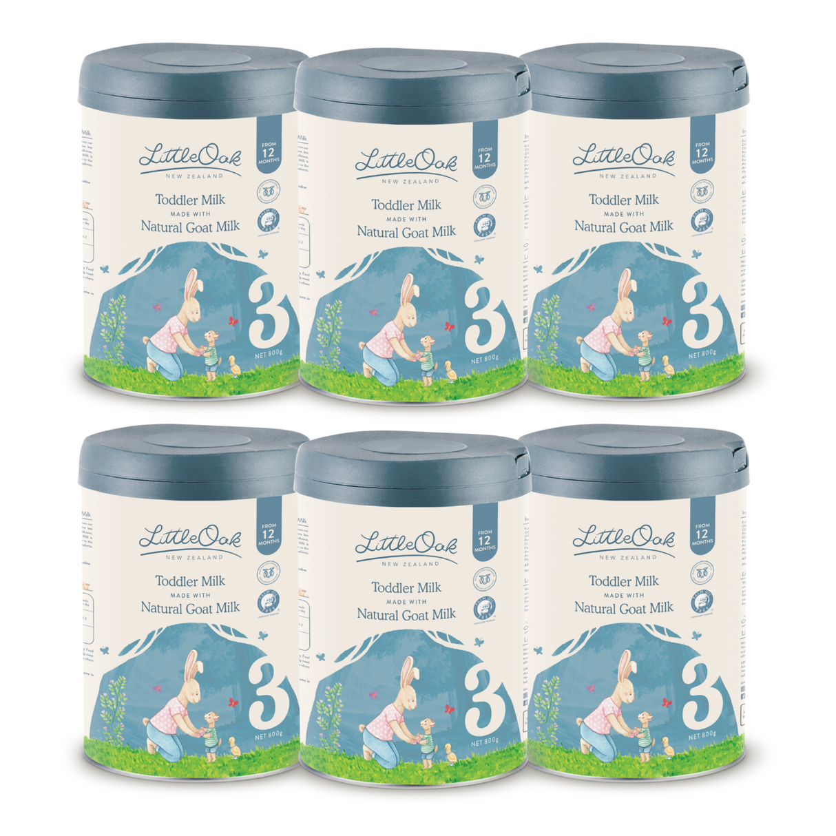 Littleoak Toddler Milk พร้อมนมแพะธรรมชาติขั้นตอนที่ 3 800g x 6