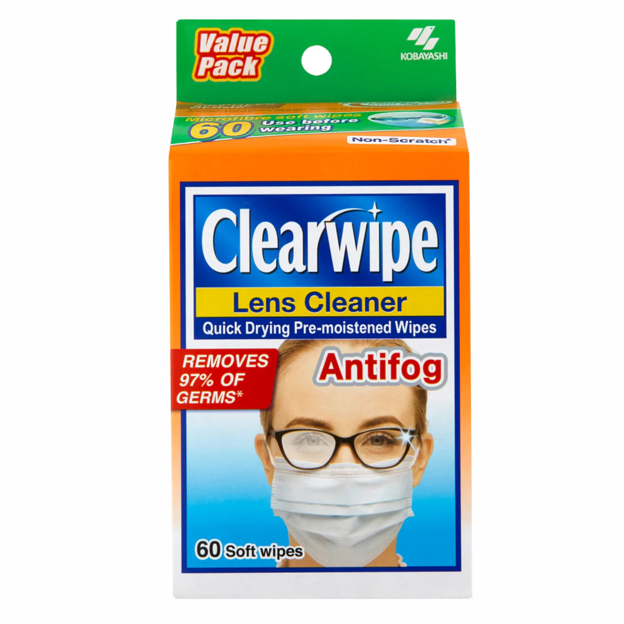 Clearwipe Lens Cleaner 60 Soft Wipes