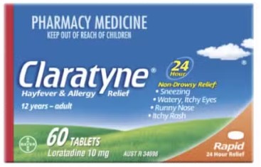 Claratyne Allergy & Hayfever Relief 60 Tablets
