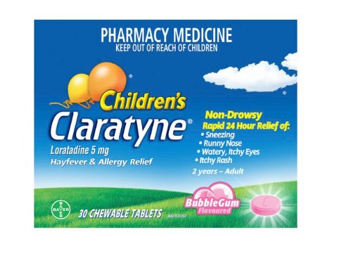 Claratyne Children's Allergy & Hayfever Relief Bubble Flavor Flavour 30 เม็ด