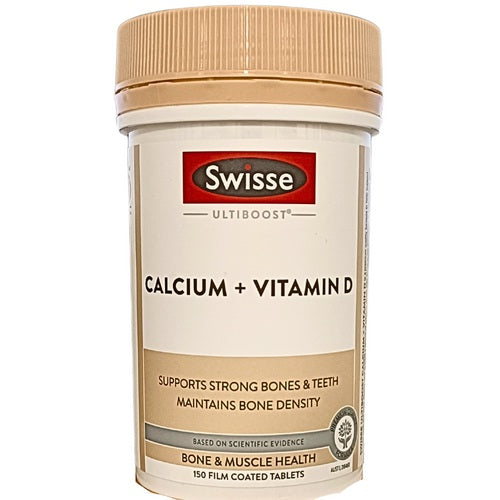 Swisse Ultiboost Calcium + Vitamin D 150 Tablets (New)