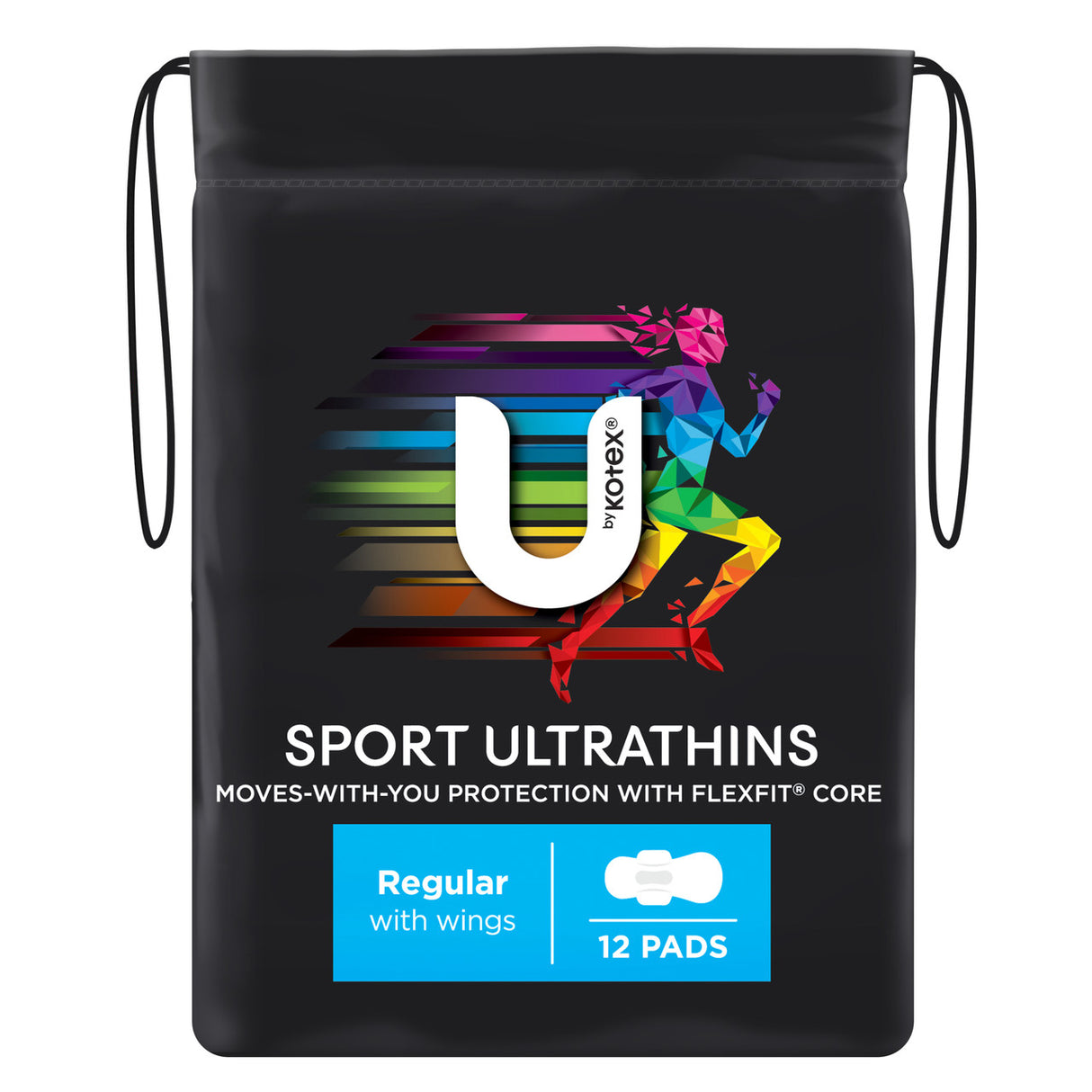 U By Kotex Sport Ultrathin Regular with Wings 12 Pack