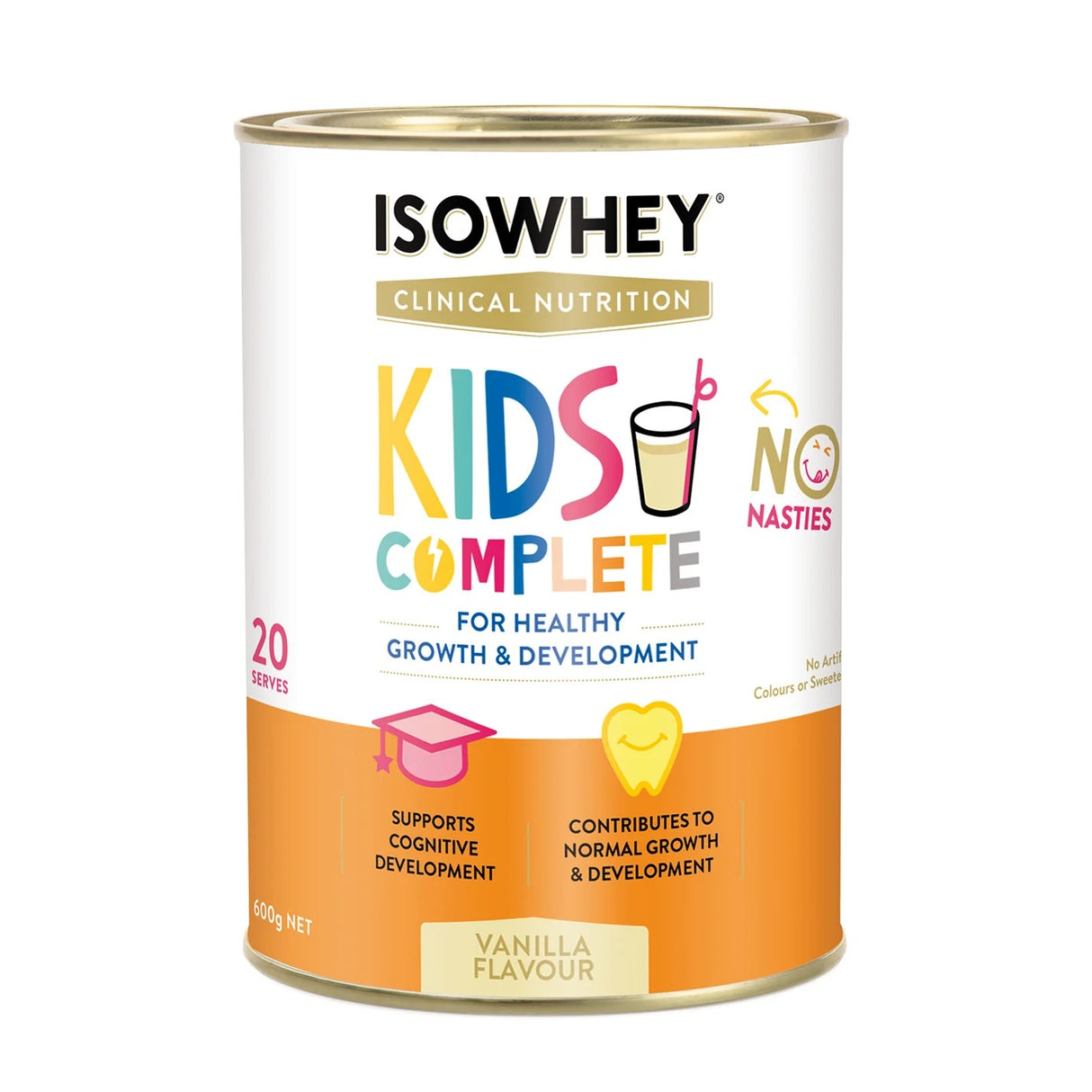 IsoWhey Clinical Nutrition Kids Complete Vanilla Powder 600g (EXP: 13/01/2027)