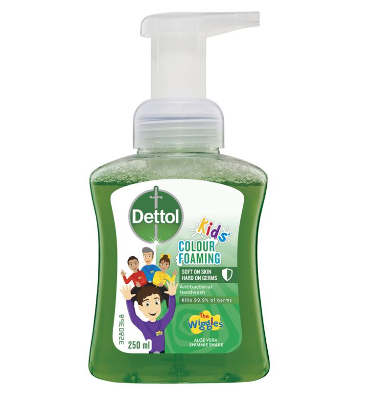 Dettol Kids Color Foaming Hand Reo tay Aloe Vera 250ml