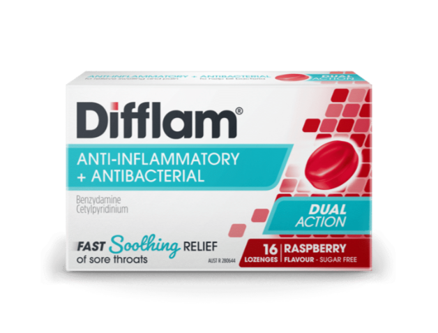 Difflam Sore Throat Lozenges Raspberry 16 Lozenges – Regents Park ...