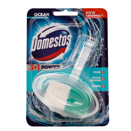 Domestos Ocean Scented 3-In-1 Rimblock 40g