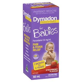Dymadon for Babies Strawberry 1 month - 2 years 60mL - RPP ONLINE