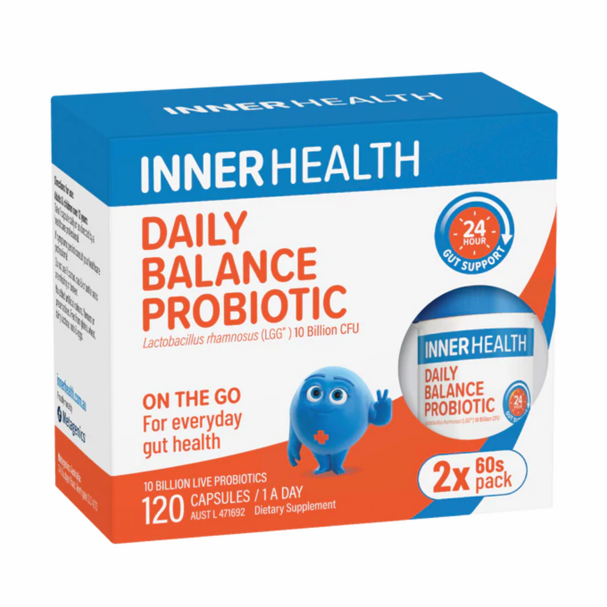 สุขภาพภายในสมดุลรายวันโปรไบโอติก 120 แคป