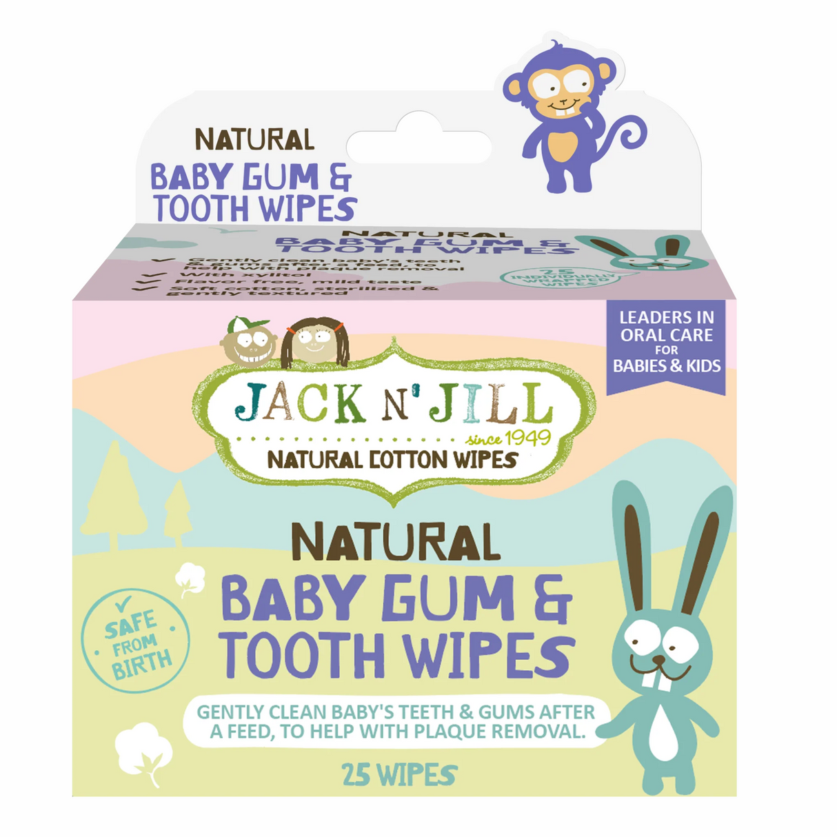 Jack N 'Jill Baby Gum & Tooth Wipes 25 Pack