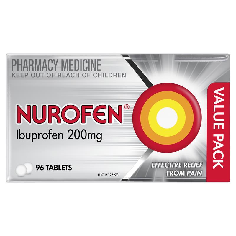 Nurofen Ibuprofen 200mg 96 Caplets (S2)