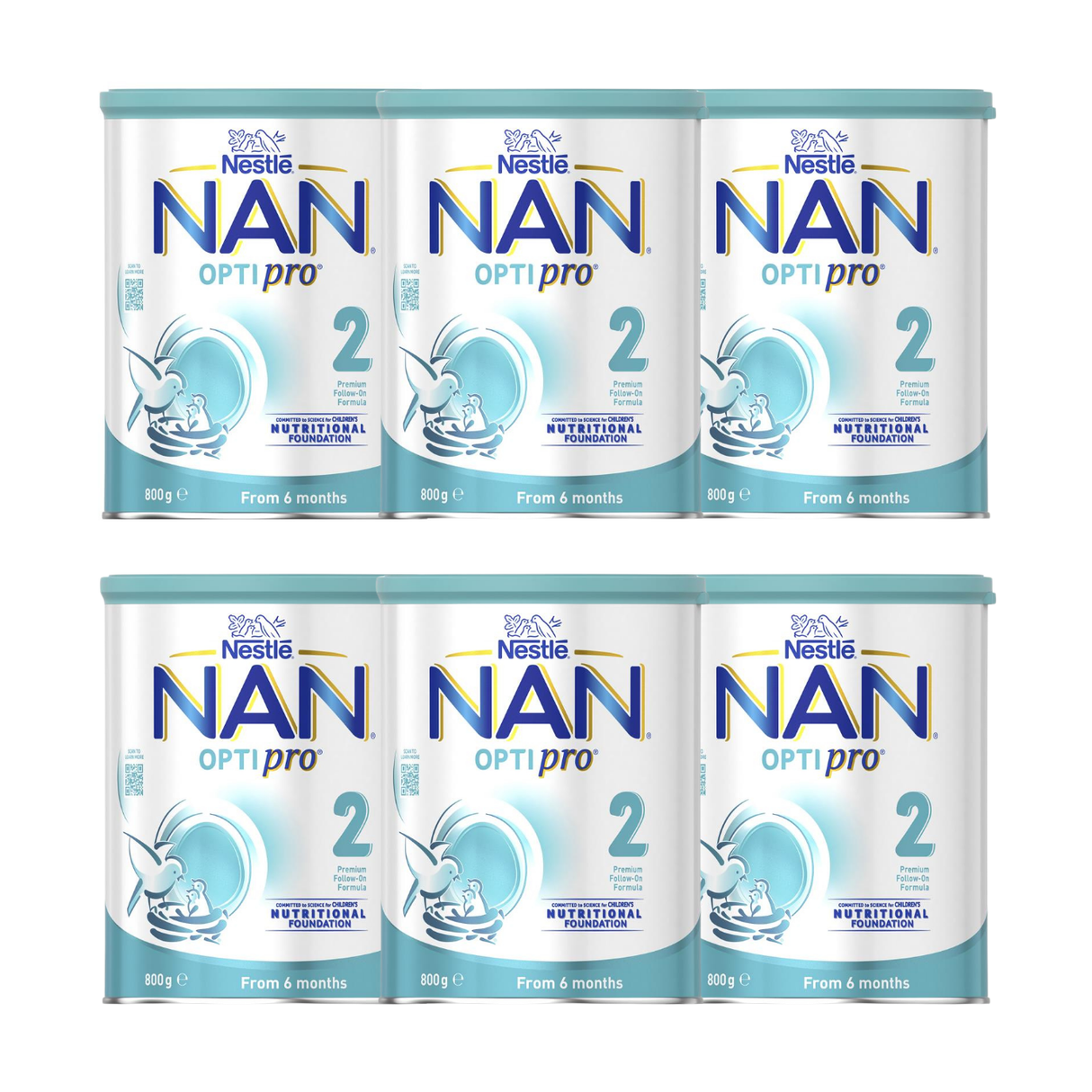 Nestle NAN Opti Pro Follow On Formula Stage 2 800g X 6 BUNDLE