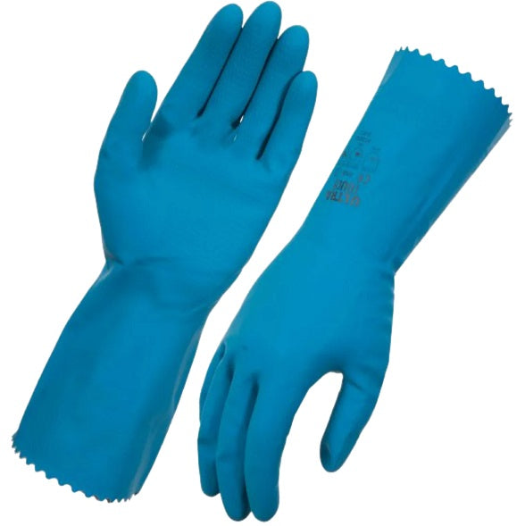 Găng tay cao su chất lượng Ultra Touch màu xanh: Kích thước 8-8.5