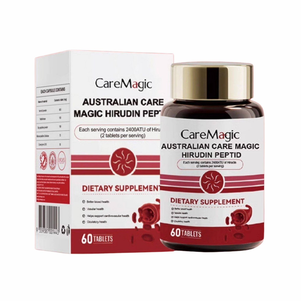 CareMagic Hirudin Peptide 60 Tablets