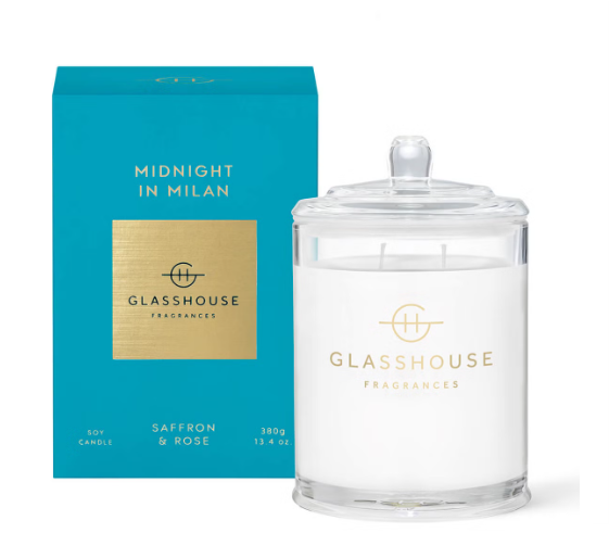 ミラノキャンドル380gのグラスハウスミッドナイト