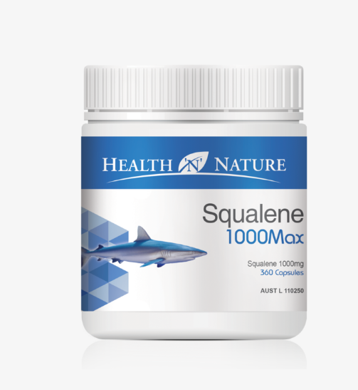 Health Nature Squalene 1000mg Max 360 Capsules