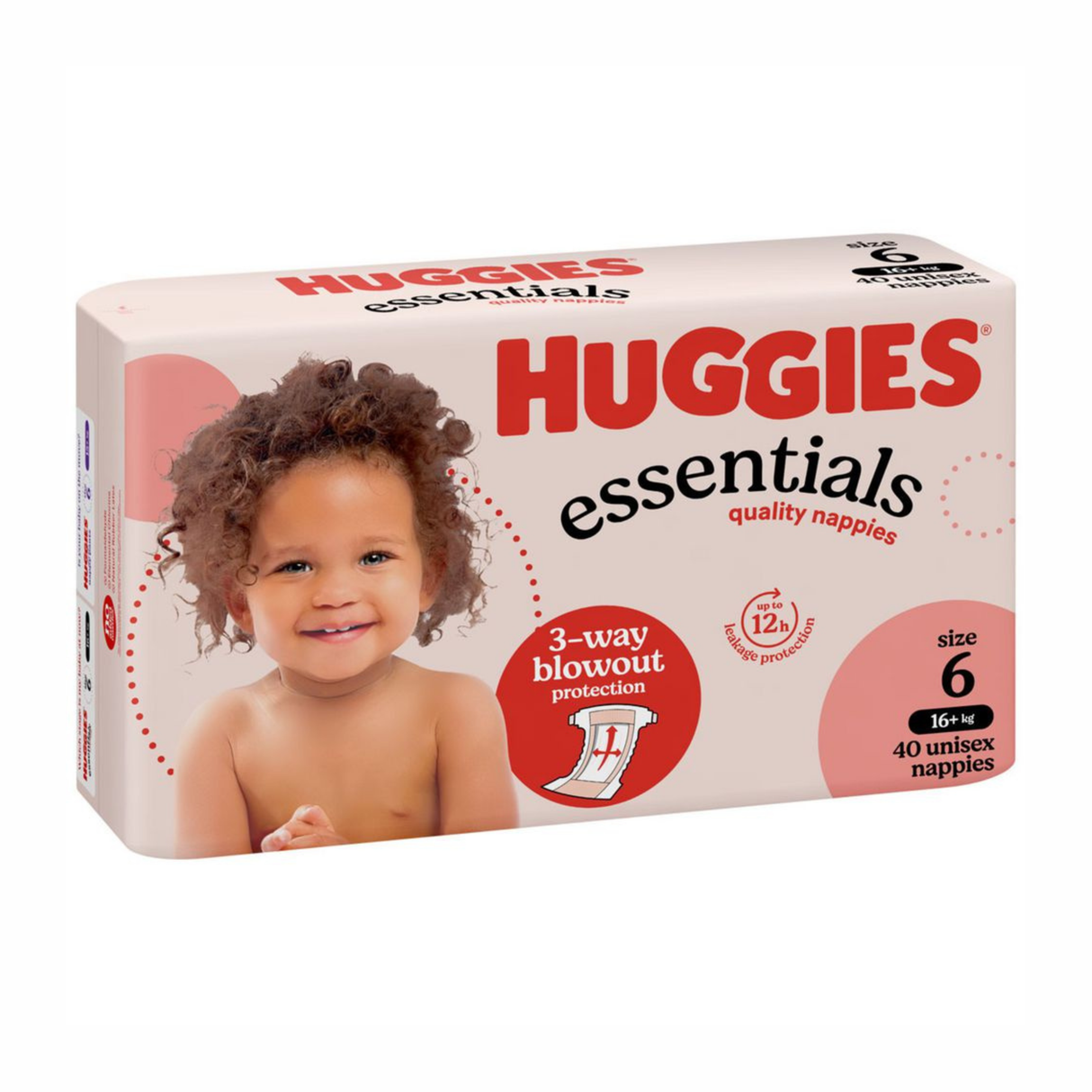 Huggies Essentialsジュニアサイズ6、16kg、40以上のおむつ