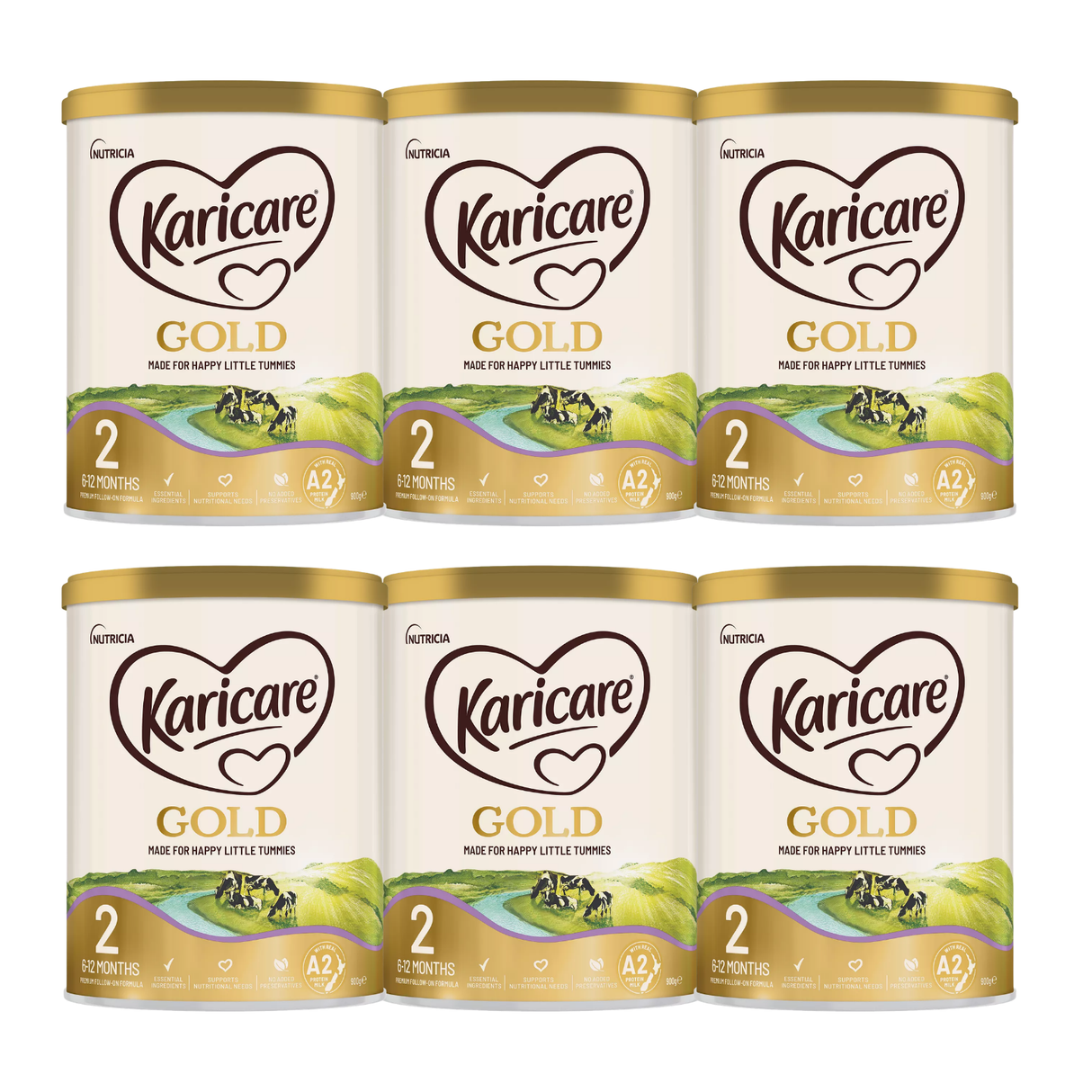 Karicare Gold Plus+ A2 Protein Milk Follow On Formula Stage 2 900g X 6 BUNDLE