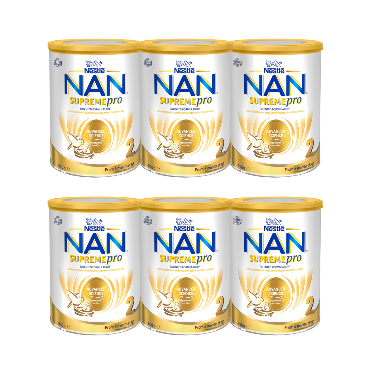 Nestle NAN SupremePro Follow On Formula Stage 2 800g X 6 BUNDLE