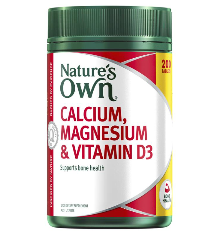 Natures Own Calcium and Magnesium with Vitamin D3 200 Tablets