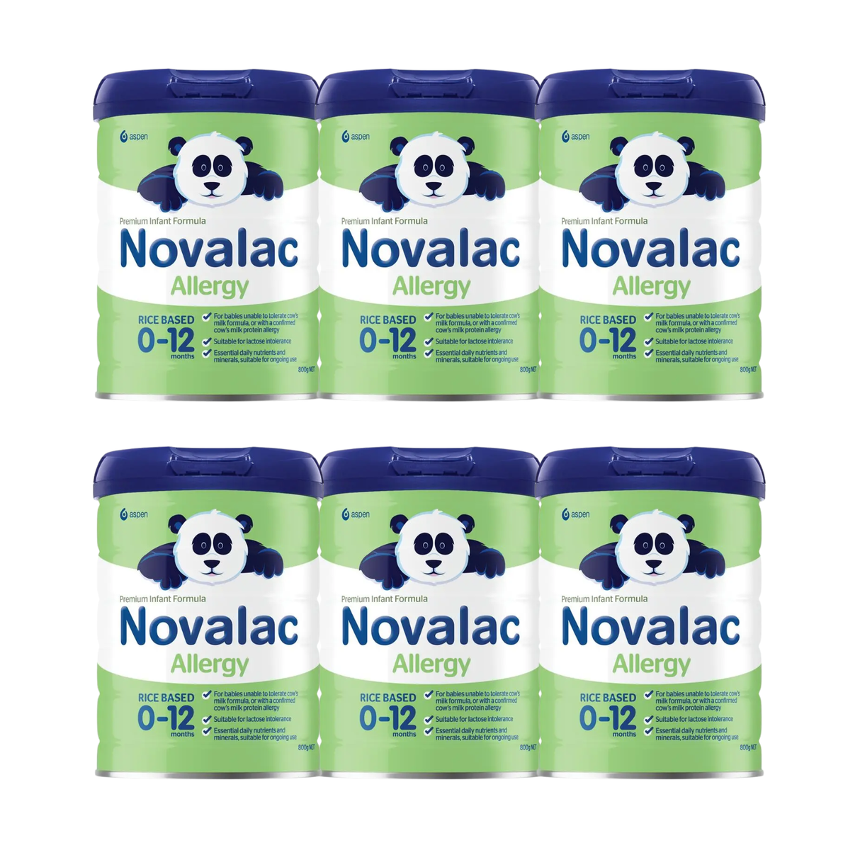 Novalac Allergy Formula Formula Rice ใช้ 0-12 เดือน 800G x 6 Bundle