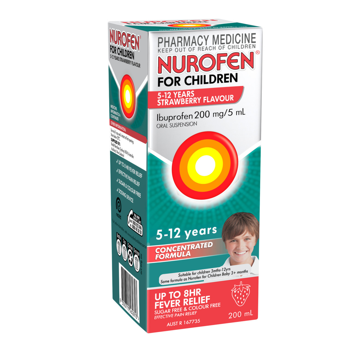 5〜12歳の子供のためのヌロフェンストロベリー200ml